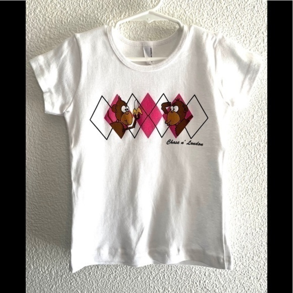 CHASE N’ LONDON pink monkey tee- shirt- various